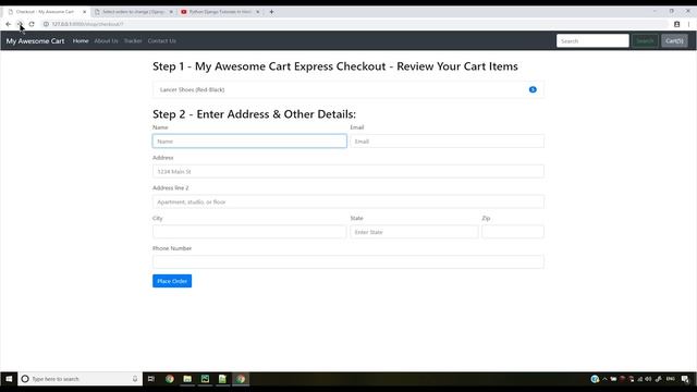 Creating Database Entry For Orders | Python Django Tutorials In Hindi #50 смотреть онлайн