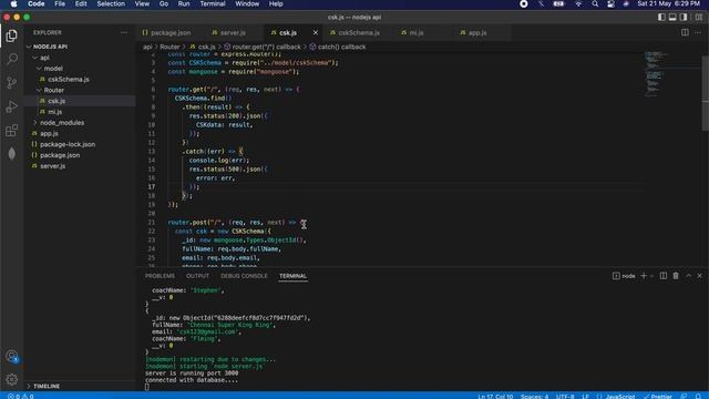 GET request in REST ful API using nodejs, Expressjs and mongodb in Hindi смотреть онлайн