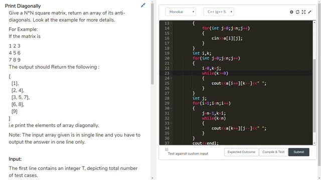 Print Diagonally | Nataraja Murthy | Program #55 | Stay Safe and Code #WithMe смотреть онлайн