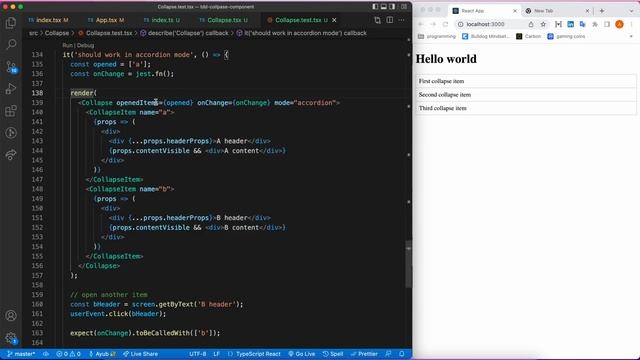 Разрабатываем компонент Collapse по TDD | часть 2 смотреть онлайн