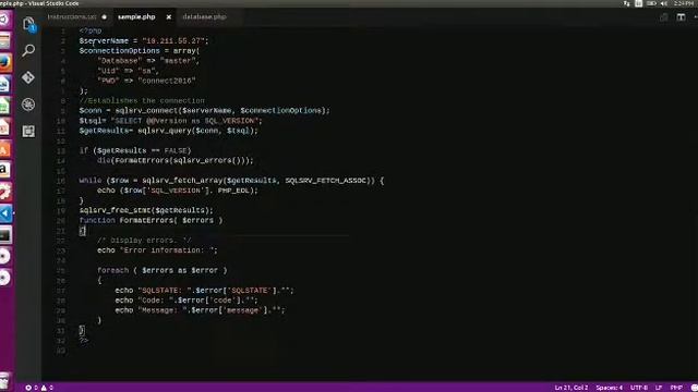 SQL server PHP смотреть онлайн