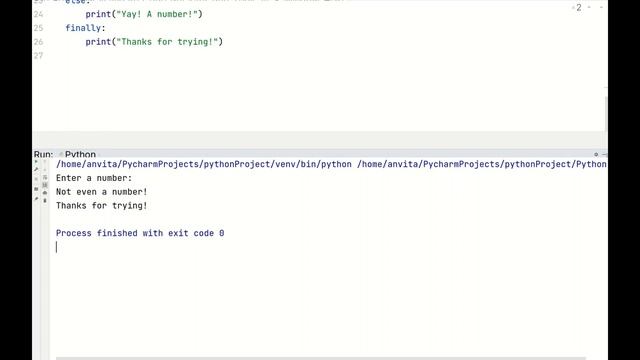 Python with Anvita #38 - Python programming from scratch for beginners - try, except, else, finally смотреть онлайн