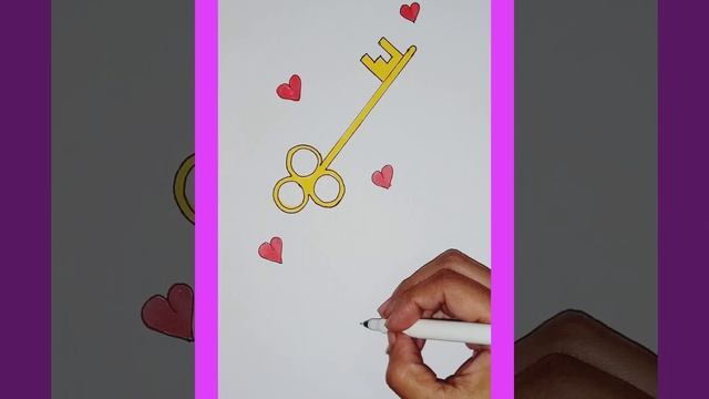 How to draw 2 keys step by step ?️ key drawing in easy way || easy drawing for everyone смотреть онлайн
