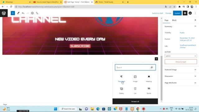 How to create and Edit, Delete Page and Post in WordPress - WordPress Tutorial for Beginners смотреть онлайн