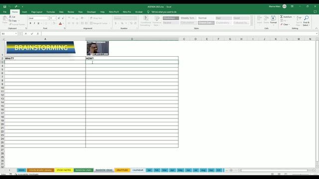 FREE DIGITAL VISION BOARD IN EXCEL?? 2023 AGENDA смотреть онлайн