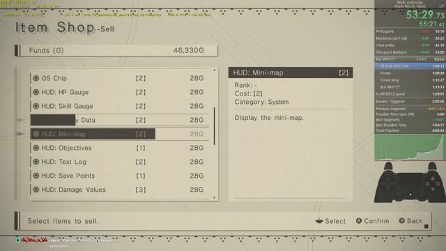 NieR: Automata [A]ny% Hard Speedrun 1:46:35.65