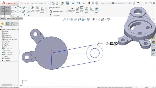 SolidWorks 2020 ( FOR ABSOLUTE BEGINNERS ) 08 exercise смотреть онлайн