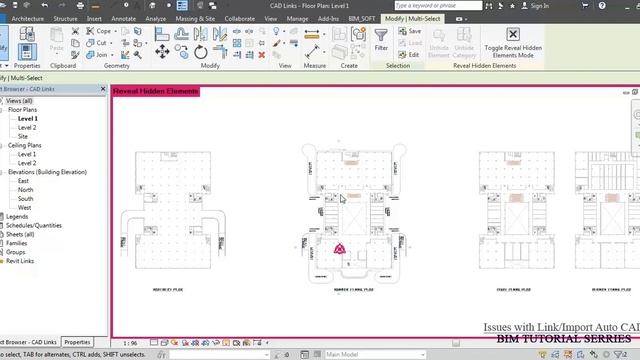 Issues with Link/Import Auto CAD to Revit смотреть онлайн