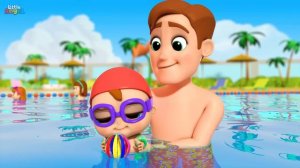 Swimming with the Family | Fun Sing Along Songs by @LittleAngel Playtime