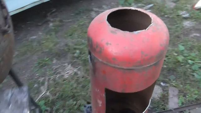 Мангал, дровяная печь и коптильня из газового баллона своими руками 3 в 1.Часть 1.Как сделать с нол смотреть онлайн