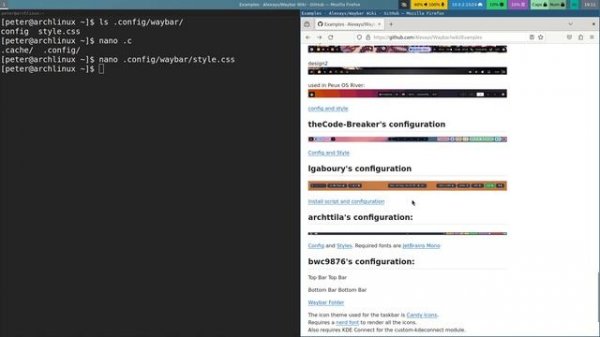 Configuring Waybar for Sway and using Wayland for Firefox ArchLinux 2023