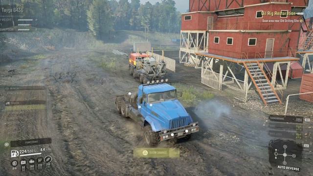 SNOWRUNNER PS4 OIL RIG RESTORATION TAIGA OIL WALKTHROUGH смотреть онлайн