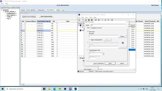 IEC 60870-5-101 IEC 101 Protocol Server RTU IED Relay Simulator With Matrikon OPC - Unbalanced Mode