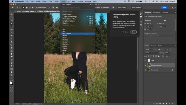 Adobe Photoshop Blur Effect 2023 | How To Blur Background In Photoshop смотреть онлайн