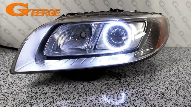 For Volvo S80 V70 XC70 Xenon Headlight Ultra bright COB led angel eyes halo rings смотреть онлайн