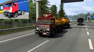 Euro Truck Simulator 2 "Грузовик КамАЗ 5410 - 53212 PRIVAT + прицепы" [1.46]