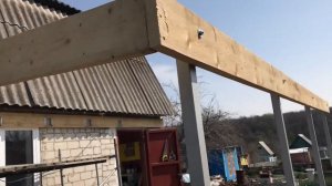 Навес к дому 6 на 4 ,из дерева.