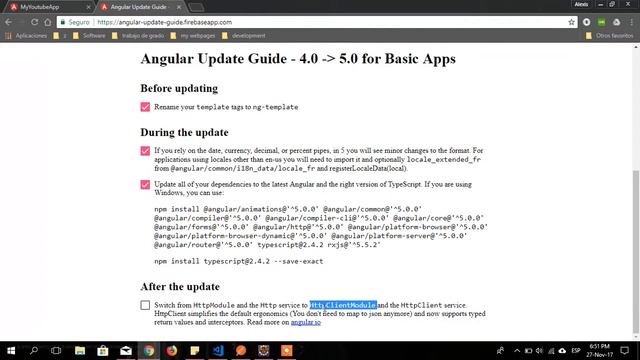 Update angular 2 or 4 to angular 5 Part 2 смотреть онлайн