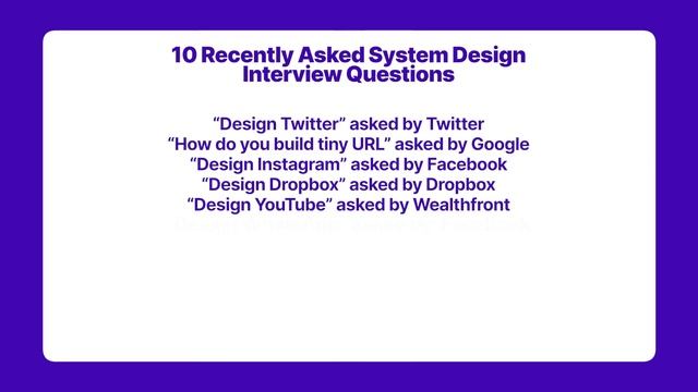 10 System Design Interview Questions You're Likely to be Asked (and How to Answer Them) смотреть онлайн