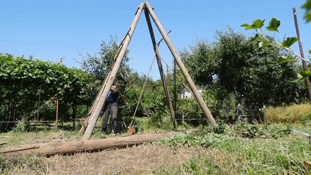 Скважина своими руками Тренога Лебёдка смотреть онлайн