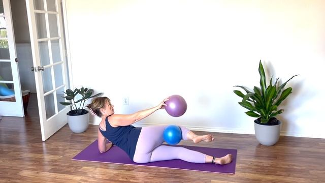 PILATES MINI BALL (2ea) FLOOR WORKOUT | 12 Min BEGINNER - FULL BODY - PART 1 | Yoga With Ursula