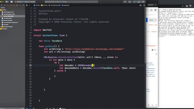 Fetching JSON data from an API | SwiftUI in 5 minutes | 2020 смотреть онлайн