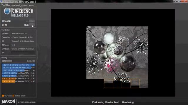 Benchmarking Intel Core i5 2310 CINEBENCH 11.5 смотреть онлайн