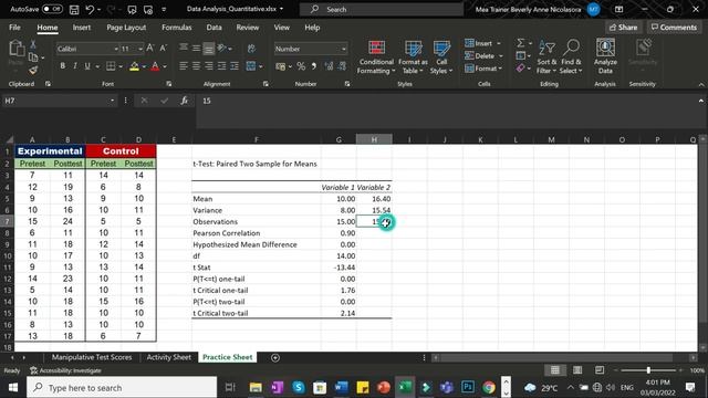 MS Excel using t - tests (in Bisaya) смотреть онлайн