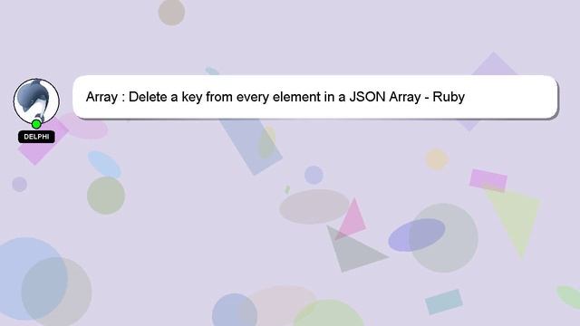 Array : Delete a key from every element in a JSON Array - Ruby смотреть онлайн