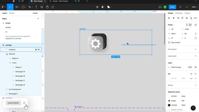 Figma Tutorial: ANIMATED Settings Icon – INTERACTIVE Glassmorphic Icon (+ HOVER State) смотреть онлайн