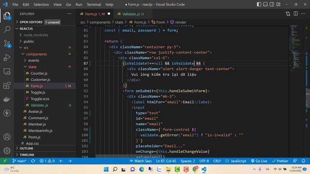 Khoá học ReactJS 2022: Bài 18 - Xử lý Form trong React JS - Phần 4 смотреть онлайн