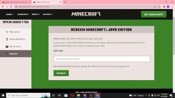 How to Redeem Minecraft Code? Minecraft Redeem Code | Redeem Java Gift Card or Promo Code Minecraft
