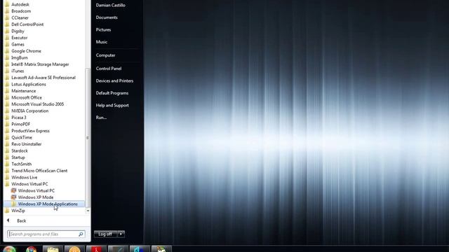 Windows XP Mode in W7 смотреть онлайн
