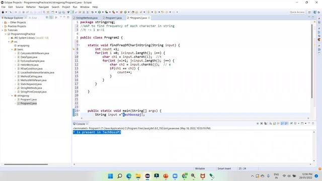 Java Programming Tutorials | 17 | How to find frequency of a character in a string смотреть онлайн