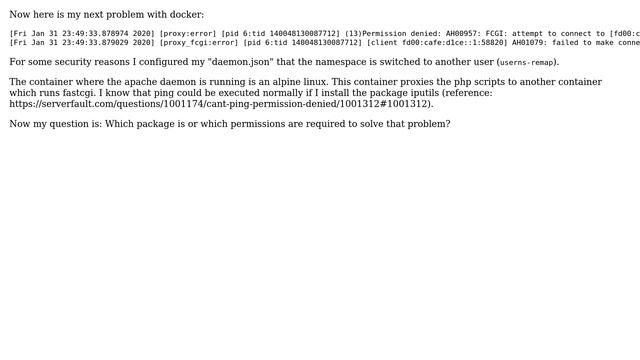 DevOps & SysAdmins: docker - (13) Permission denied: AH00957: FCGI: attempt to connect смотреть онлайн