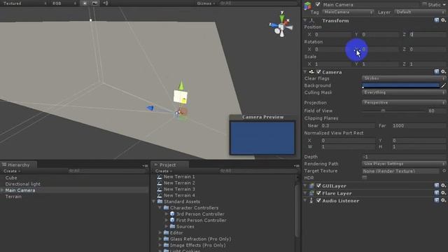 Первый запуск Unity3d