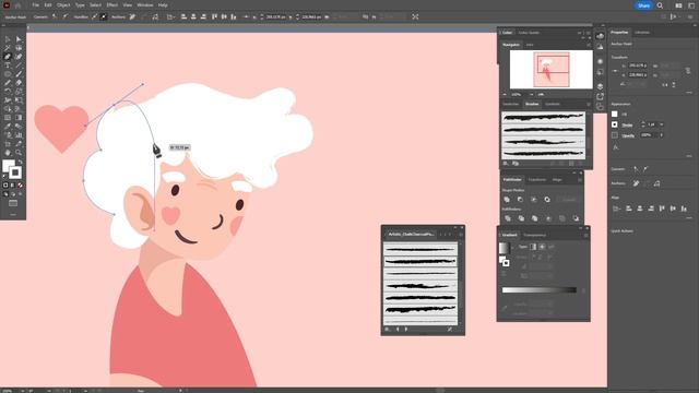 РИСУЕМ ВЛЮБЛЁННУЮ ПАРУ | УРОК В ADOBE ILLUSTRATOR смотреть онлайн