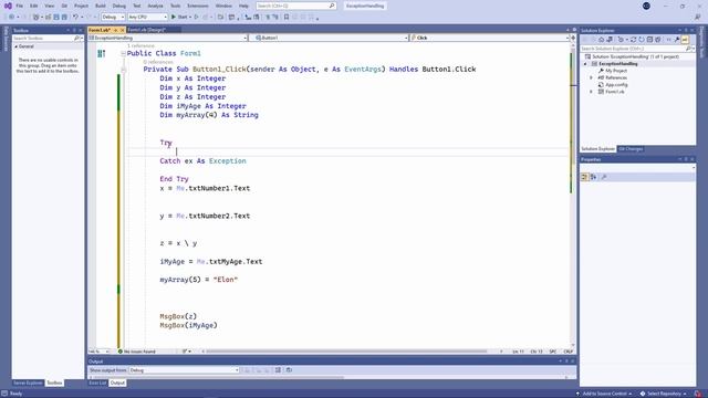 Intermediate VB.NET Programming Lesson 9. Exception Handling смотреть онлайн