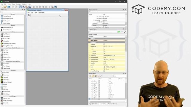 Adding Toolbars and Menus with PyQt5 Designer - PyQt5 GUI Thursdays #10 смотреть онлайн