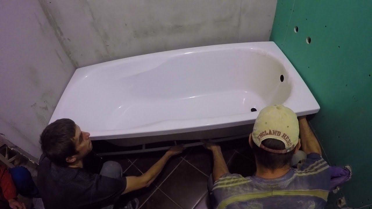 Измучались с ванной,не можем установить.Начали класть плитку смотреть онлайн