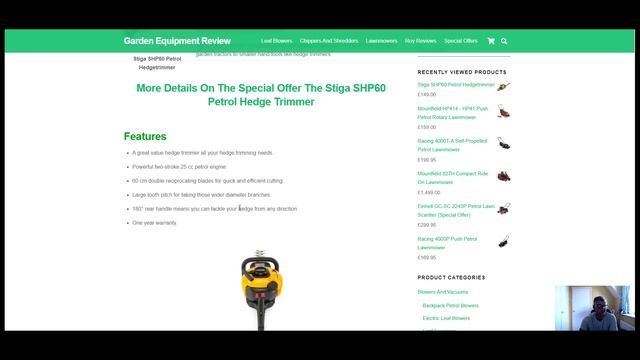 The Stiga SHP60 Petrol Hedge Trimmer смотреть онлайн