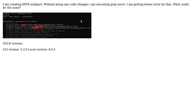 Sharepoint: SPFX webpart creation Error: ReferenceError: primordials is not defined смотреть онлайн
