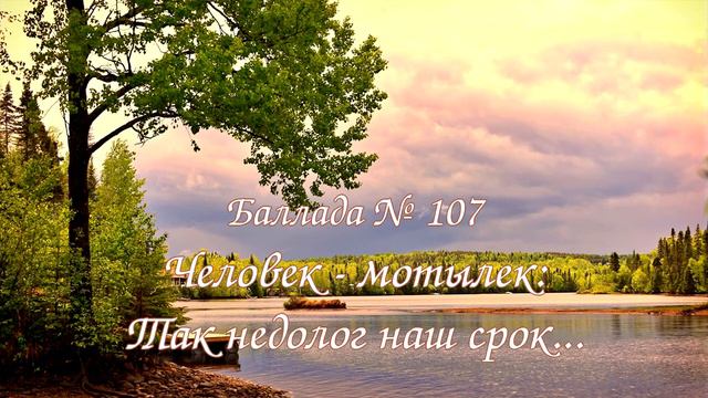 Баллада № 107 - Человек - мотылек: так недолог наш срок... смотреть онлайн