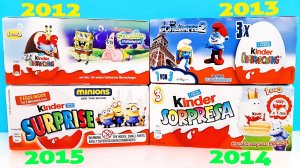 МИНЬОНЫ, Смурфики 2, ГУБКА БОБ, Веселый Юбилей! Раритетные Киндер Сюрпризы Kinder Surprise unboxing