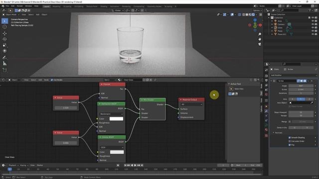 How to make Blender Glass Material - Clear Glass, Frosted Glass & Tinted Glass - Part 2 смотреть онлайн