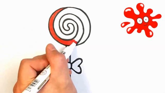 Как нарисовать КОНФЕТУ / Мультик Раскраска Детям ЛЕДЕНЕЦ / Раскраски малышам / How to draw a CANDY смотреть онлайн