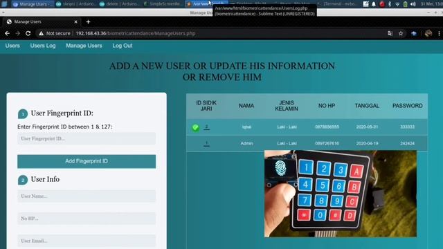 ESP32 Fingerprint Door Lock with keypad 4x4 mysql restful api php смотреть онлайн