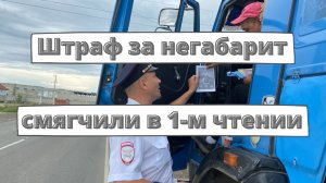 Штраф за негабарит до 10 см отменили в первом чтении