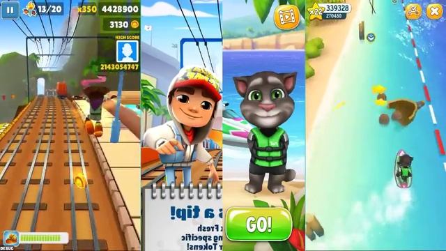 My Talking Tom JetSki TOM Vs Subway Surfers Rio/Gameplay Makeover For Kid. Ep.64_iGamebox