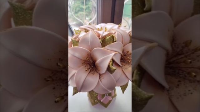 Светильник,,Лилии Gold,,ручная работа из изолона.ОБЗОР!!! смотреть онлайн